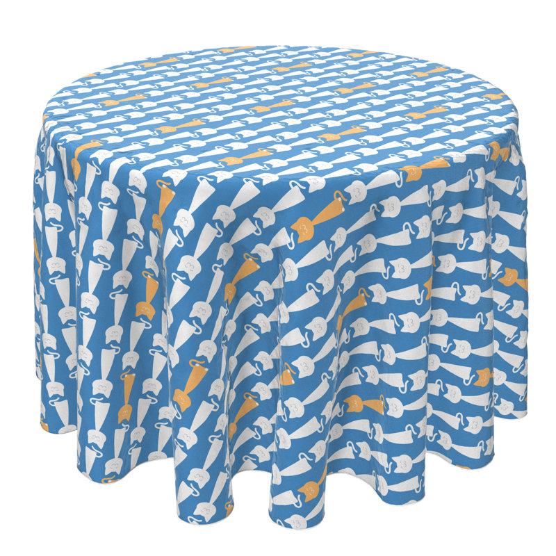 Round Cotton Twill Tablecloth