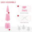 Sapin de Noël artificiel non éclairé 7 pi avec branches réalistes et 499 pointes, rose-1674912243-1667364783