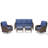 Outdoor Swivel Glider Rocker Chairs Set- 5 Piece Patio Furniture Set-524894514