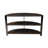 Console Table Half Moon Shape With 2 Open Shelves