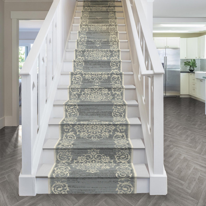 Stair Runner Floral Area Rug, Runner 70 x 450 cm