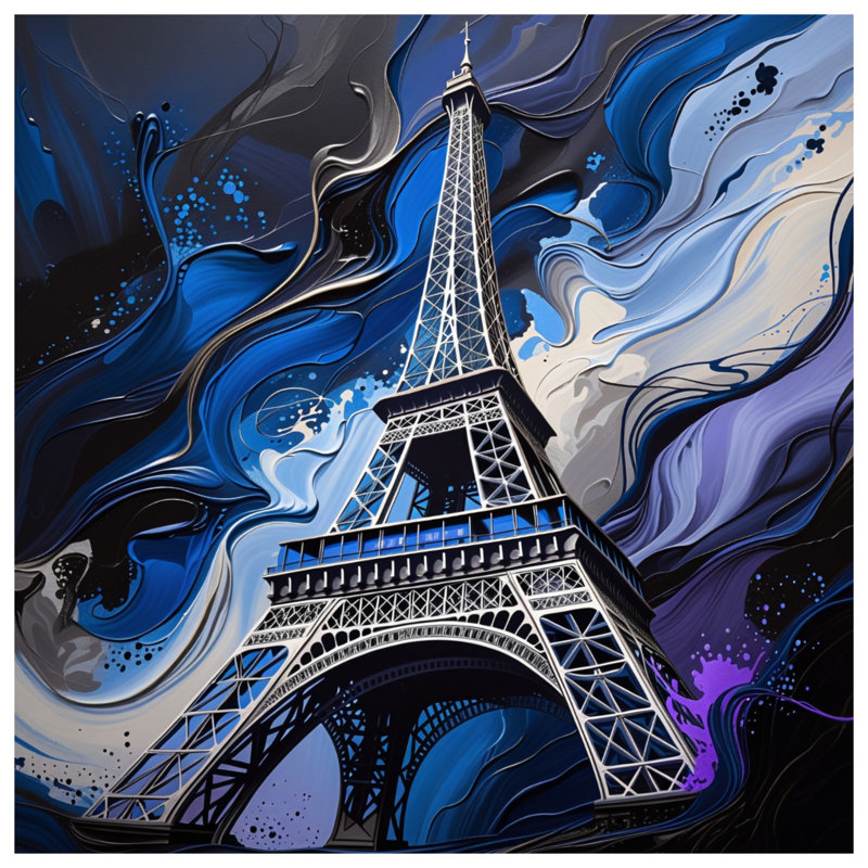 Décoration de salle de bain moderne Eiffel, 24in W x 17in L