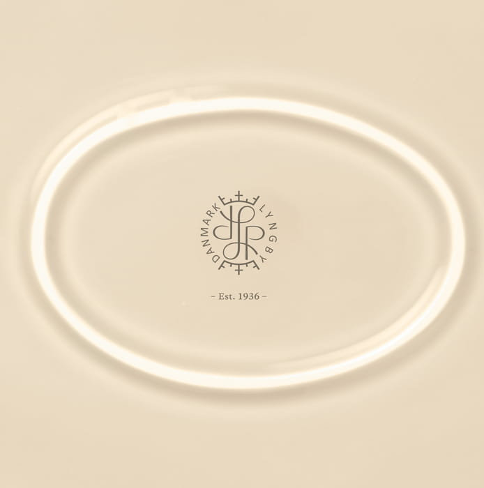 Plat de service en marbre Lyngby, 13.8", White