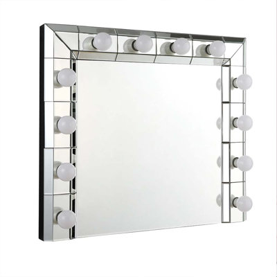 32"Vanity Mirror With Surround Bulbs & Mirrored Frame