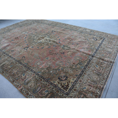 Tapis surdimensionné en laine beige 105,1 x 151,2 po