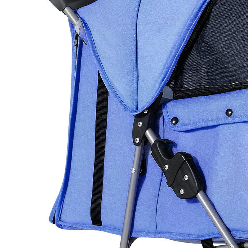 Foldable Pet Stroller, Blue