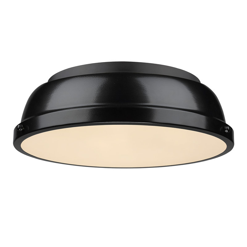 Plafonnier encastré 2 lumières Calico, Noir, Noir mat