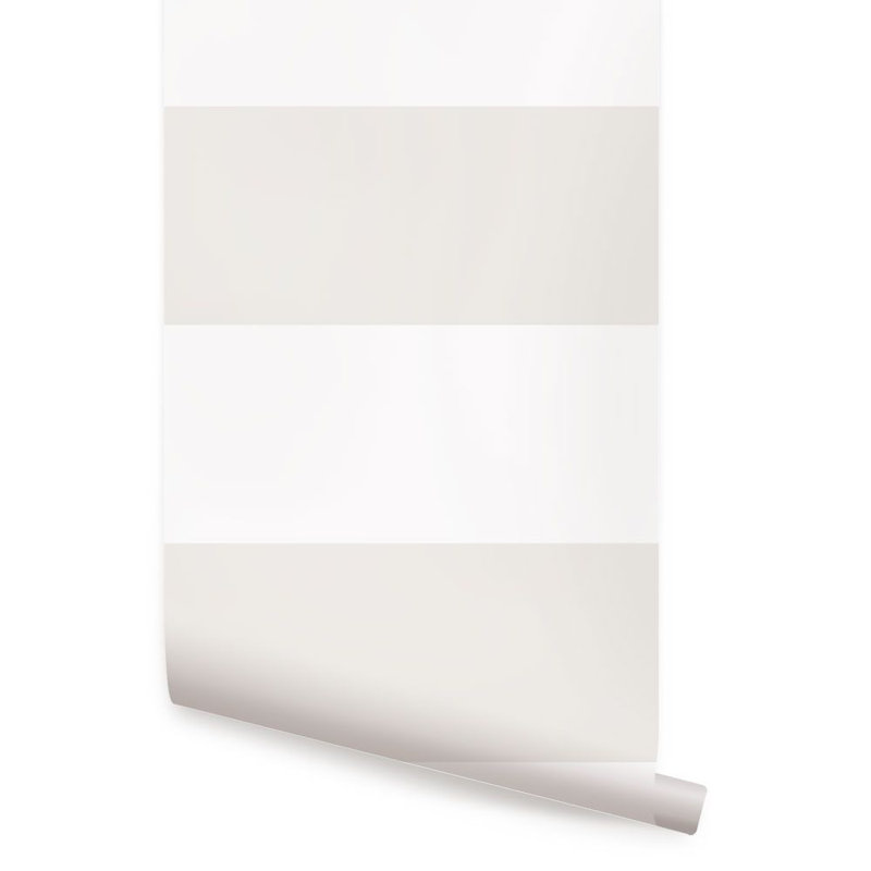 Rouleau de papier peint adhésif et adhésif à peindre horizontalement Kiri, L 2 pi x 18 pi, Beige