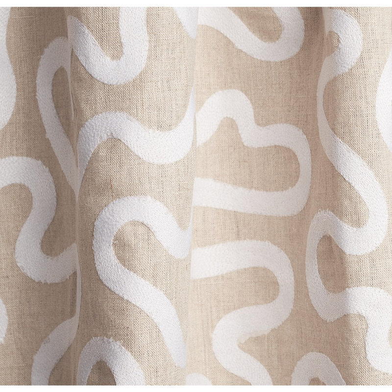 Riley Embroidery Fabric, Ivory/Natural