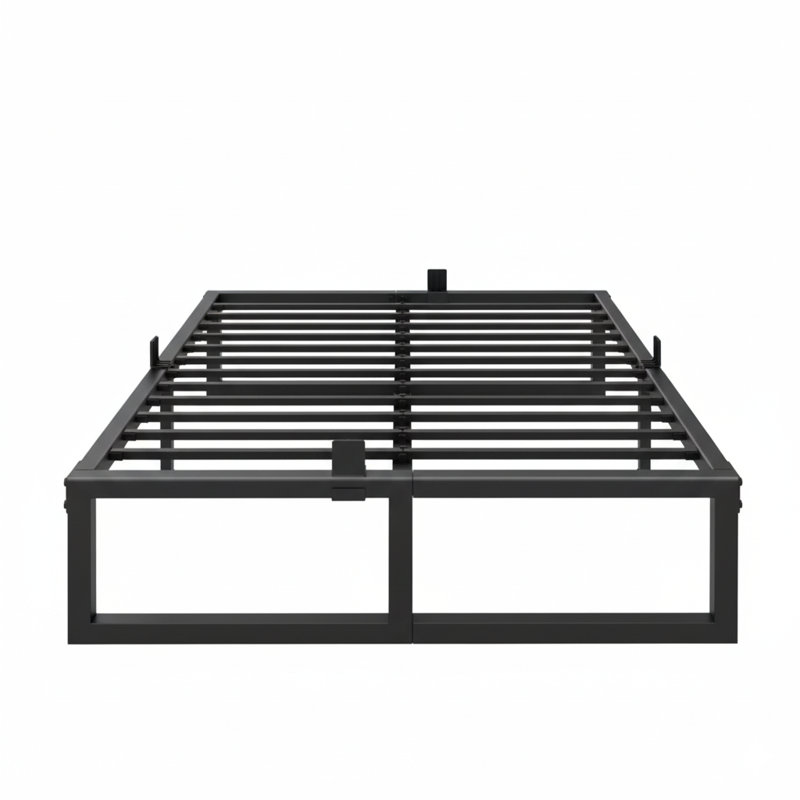 14 Inch Queen Bed Frame,3500 Lbs Heavy Duty Metal Platform, Steel Slats Support/No Box Spring Needed/Noise Free/Non-Slip/Easy Assembly