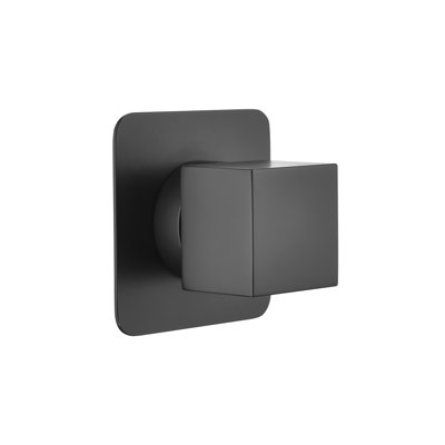 3/4" Matte Black Brass Volume Control Valve for Master Shower Systems