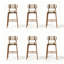 Chaise d'appoint beige / blanc + vert + brun noisette (ensemble de 6)-2033432593-2033432621