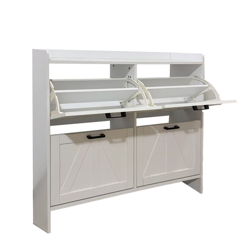 Armoire à chaussures avec 4 tiroirs rabattables