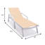 Chaise longue inclinable pour l'extérieur avec roulettes, structure en aluminium thermolaqué et filet respirant, dossier réglable pour la piscine et la terrasse-124823790-124823797