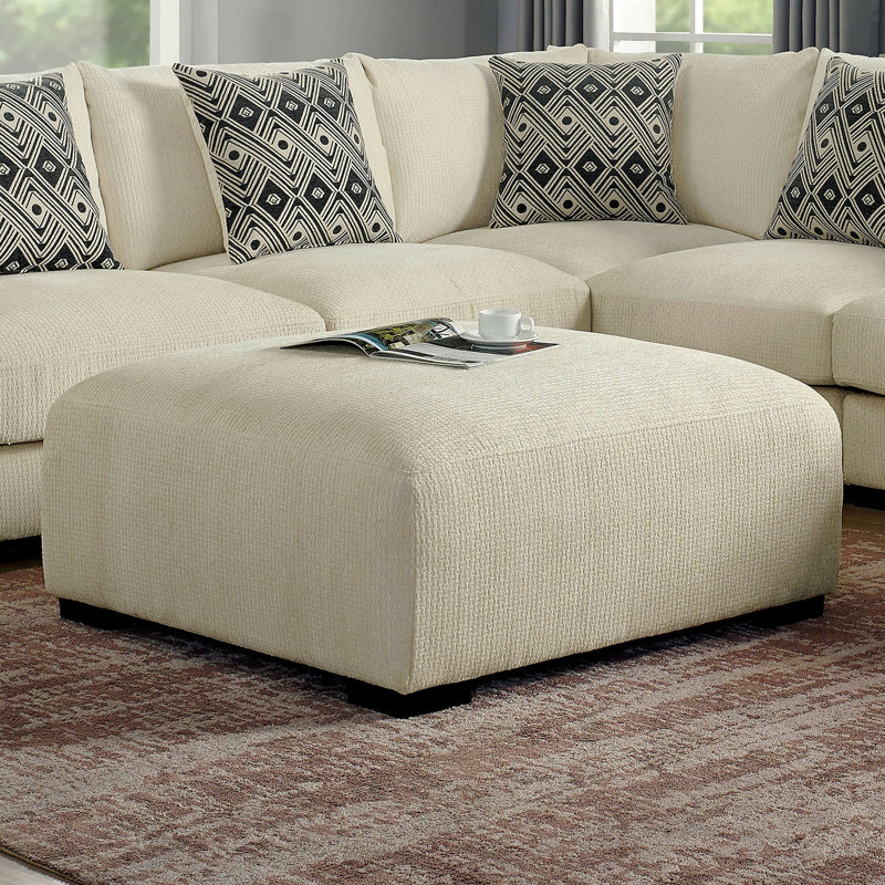 Repose-pieds contemporain contemporain, mousse à mémoire de forme, modulaire - beige, Beige