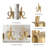 8.75" H Gold Aluminum Banana Bookends