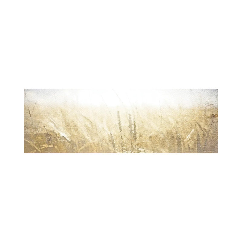 Fields of Gold 1 Piece Panoramic Wall Art on Canvas, 30.48 cm H x 91.44 cm W x 1.91 cm D, Wrapped Canvas