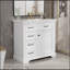 Meuble-lavabo sur pied 36 po avec lavabo en céramique, porte droite-711040229