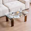 Clear 2 Tempered Glass Coffee Table - Living Room Essential Stylish Build Modern With Storage Rectangular For Construction-132997383-132997384