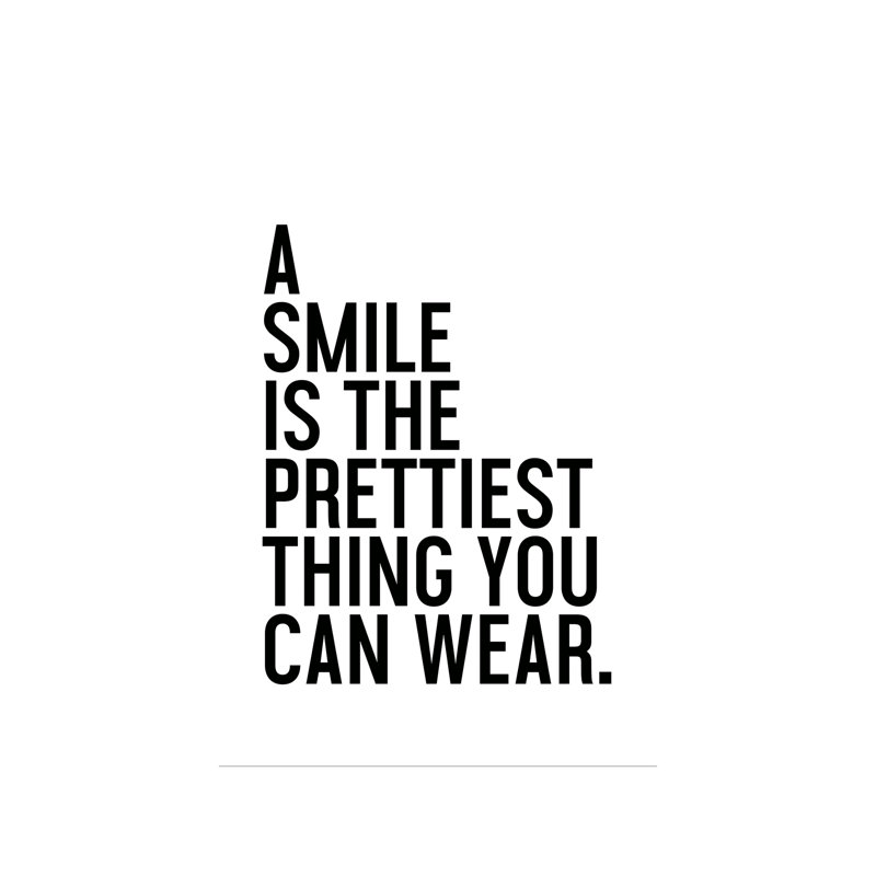 A Smile Is The Prettiest - Wrapped Canvas Print, 20.32 cm H x 30.48 cm W