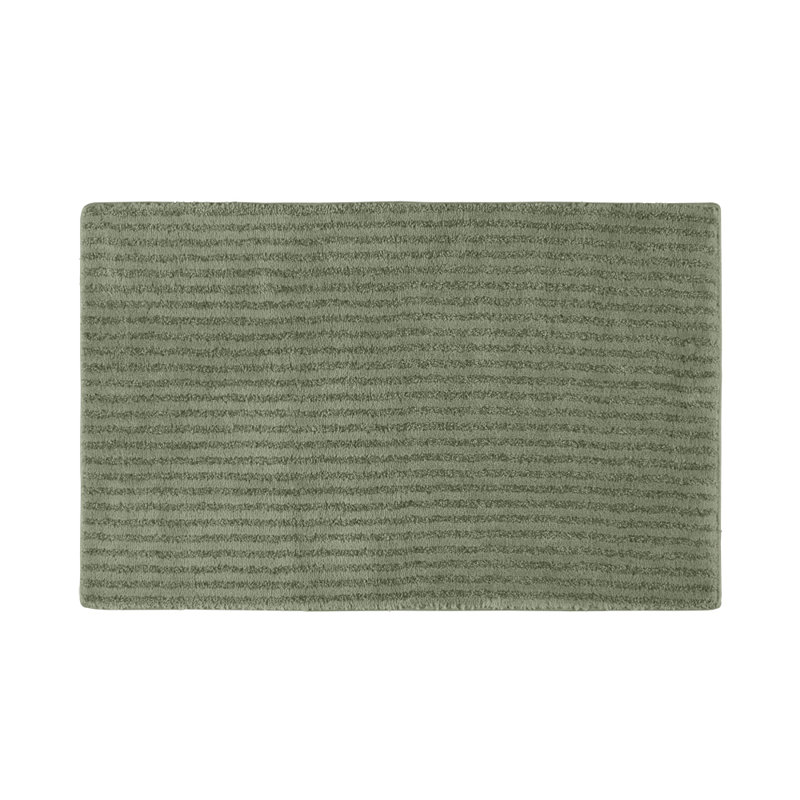 Viridian Nylon Bath Rug with Non-Slip Backing, 24" x 40", Deep Fern
