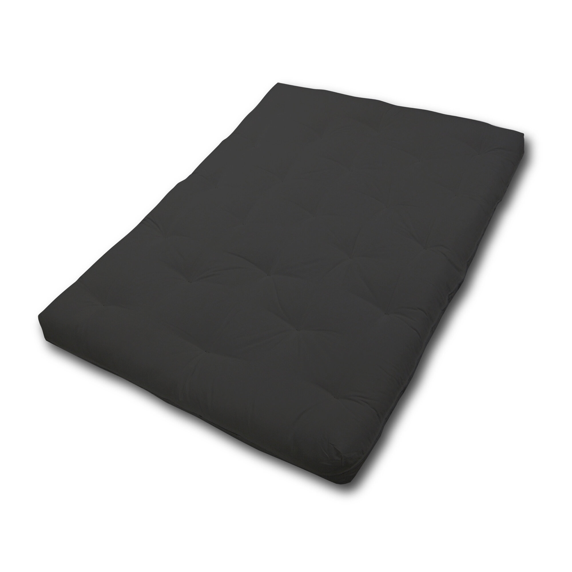 Kumari 6'' Thick Floor Futon Mattress Alwyn Home Size: Full, Color: Black