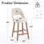 Upholstered Padded Counter Stools Armless Barstools With Wooden Legs For Kitchen Island Bar Counter-68018968