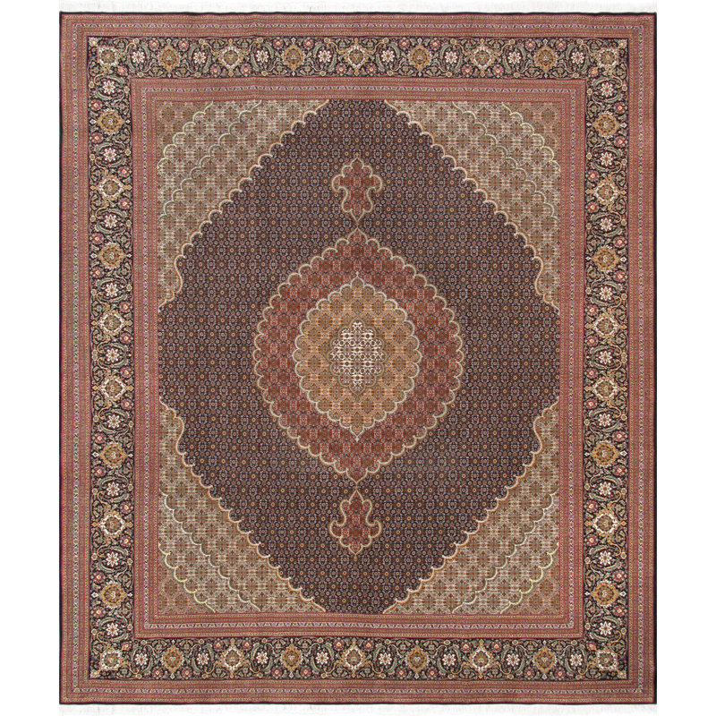 Tapis brun / rouge