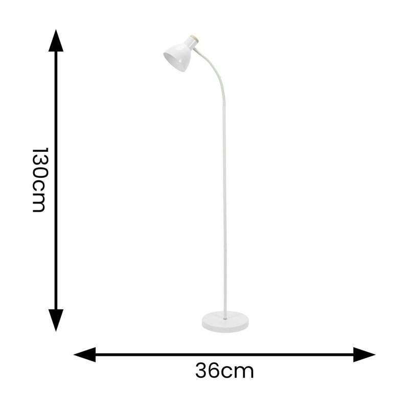 Rokeisha 130cm Traditional Floor Lamp, White