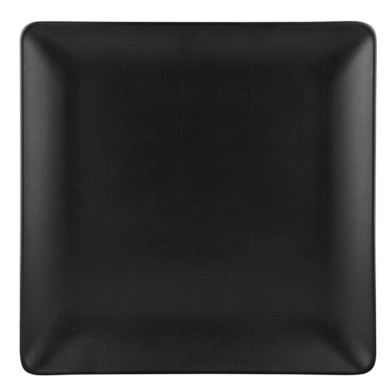 10'' Square Dinner Plate, Black