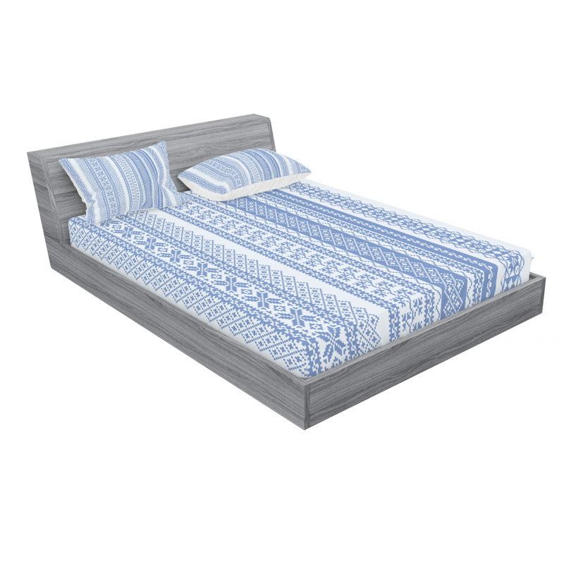 Microfiber Fitted Sheet, Queen Fitted Sheet with 2 Pillowcases