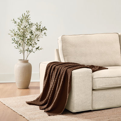 Brooklyn Loom Cotton Waffle Throw Blanket