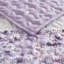 Courtepointe très grande / très grande taille avec imprimé en microfibre, trois motifs floraux, coussin froncé, lavable à la machine, jeté, seersucker,