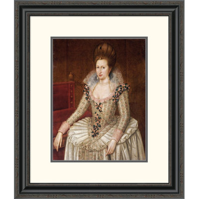 " Portrait Of Queen Anne Of Denmark " by John De Critz Painting Print