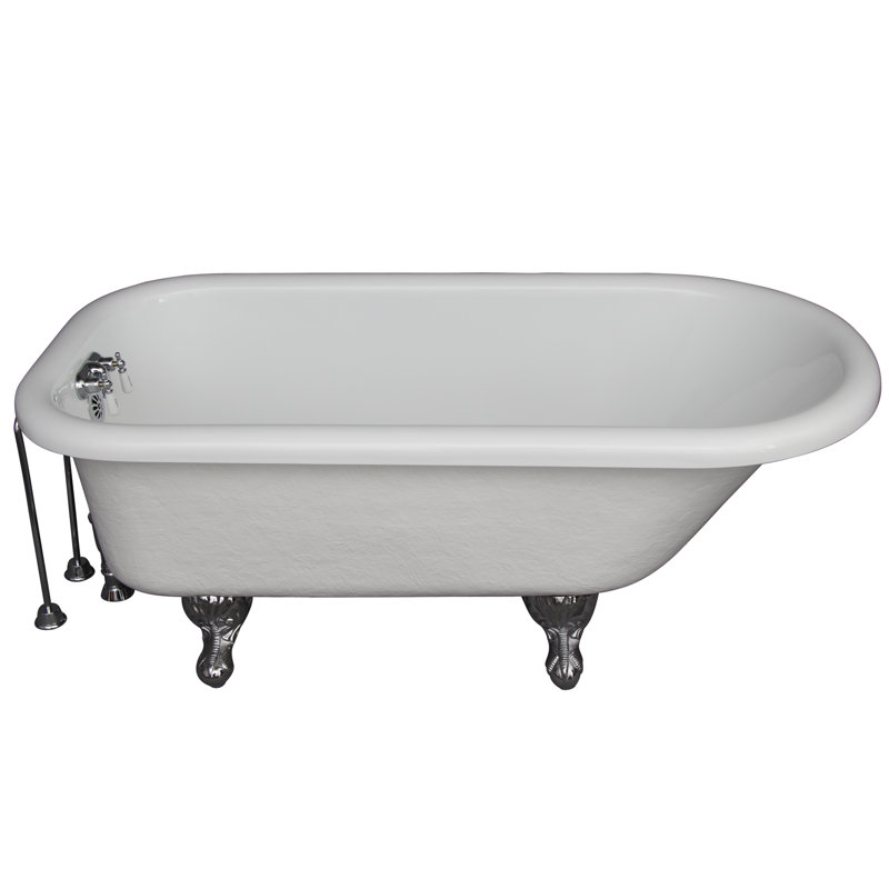 67'' x 29.5'' Soaking Acrylic Bathtub with Faucet
