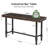 63'' Solid Wood Home Bar Unit Table with Metal Frame