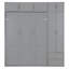 Grand lit escamotable mural avec armoire supérieure, tablettes et garde-robe-777623831