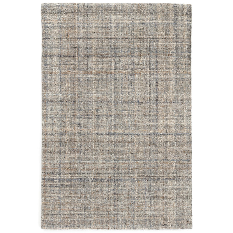 Harris Hand Micro Hooked Wool Rug, Rectangle 8'6" x 11'6", Blue/Brown
