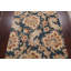 Tapis bleu marine / beige en laine touffetée à la main Finadeni