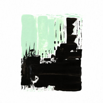 " Minimal Black And Mint I "