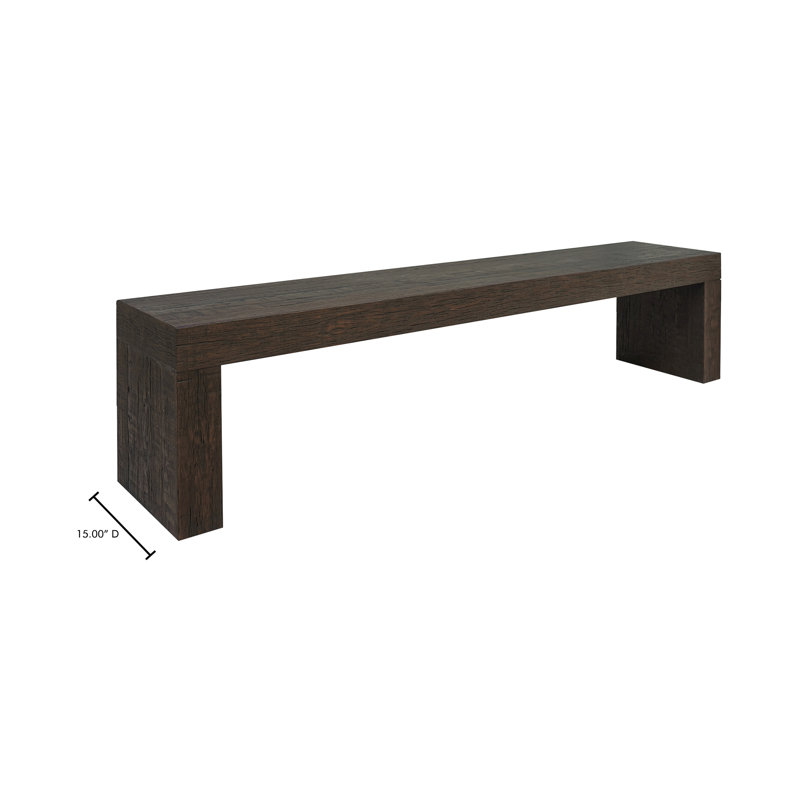 Adams Solid Wood Bench, Brown