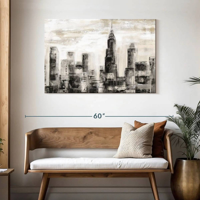 Skyline de Sirci Manhattan BW, H 30 po x l 45 po