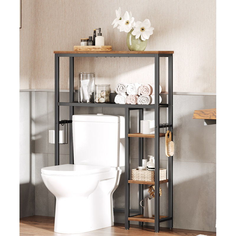 Rangement autoportant au-dessus de la toilette avec 5 tablettes