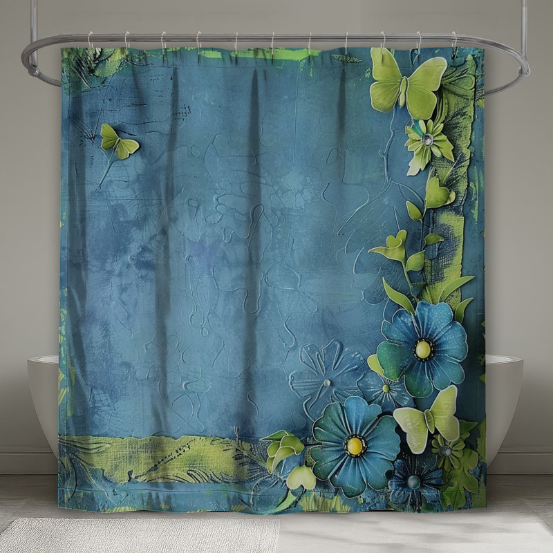 Rideau de douche papillon - Bohème bohémien, 70in W x 84in H