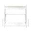 Armoire de rangement empilable, l 32,37 po, blanc - pratique avec tablettes mobiles et cloison pour unité d'organisation d'atelier avec maison polyvalente
