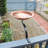 Hammered Solid Copper Birdbath with Rail Mount Bracket