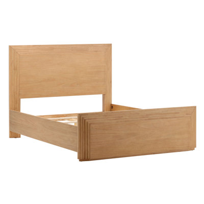 Aeris Rubberwood Queen Platform Bed in Natural Finish