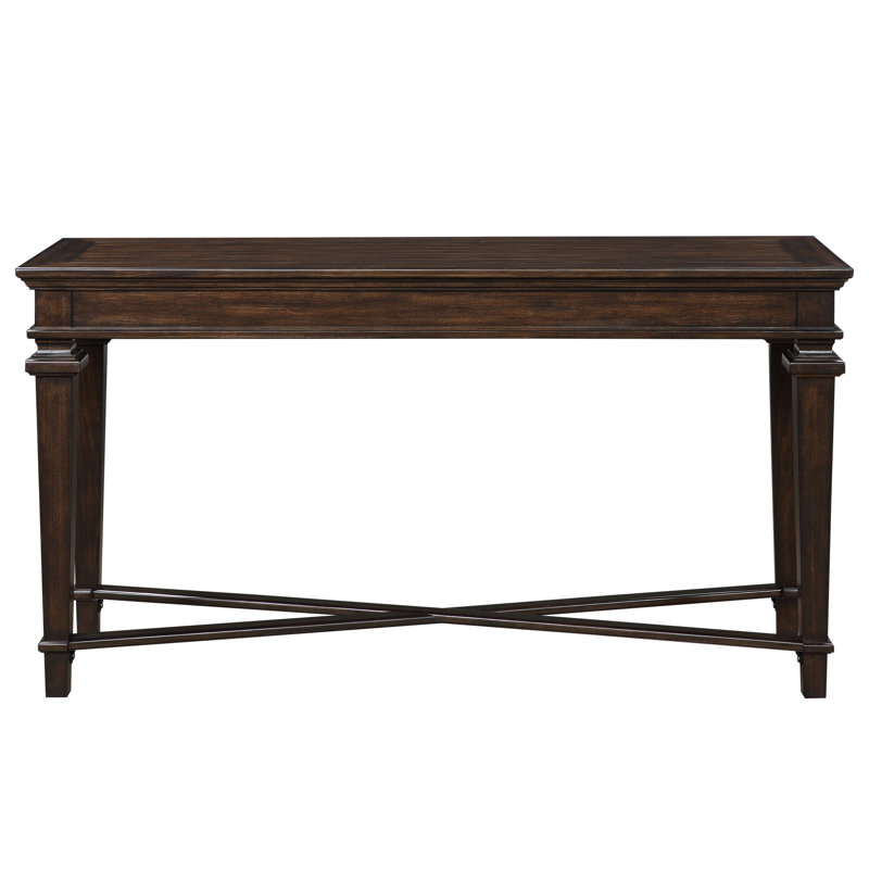 Bureau de salon rectangulaire Anly - Ajout de table traditionnelle en bois