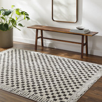 Black and White Checkers Indoor/ Outdoor Rug