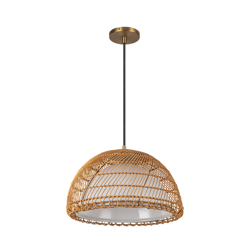 Luminaire suspendu moderne 1 lumière 16-en-1 Verbana, Brun